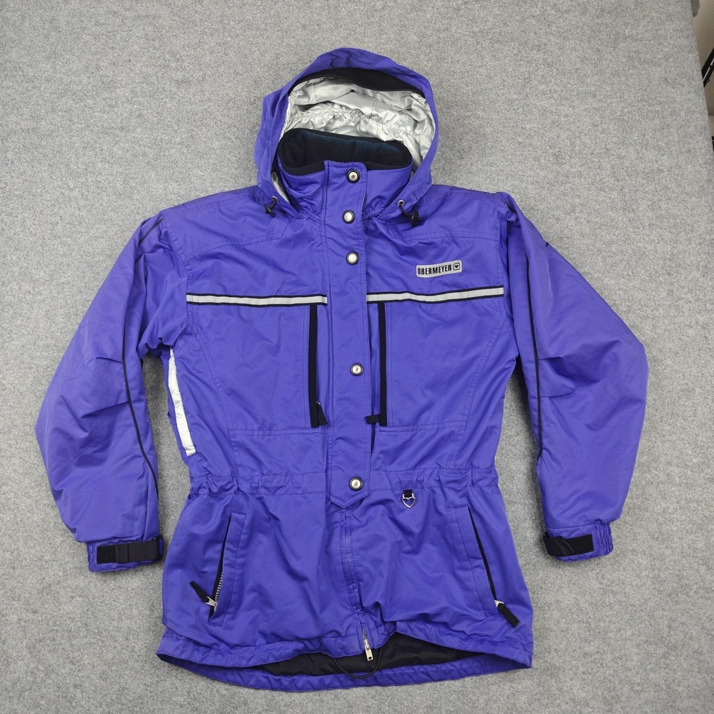 Obermeyer Ski Jacket Womens 10 Purple‎ Hooded Insulated Snow Winter Warm Pockets